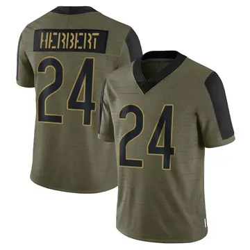 Nike Khalil Herbert Men's Limited Chicago Bears Olive 2021 Salute To Service Jersey