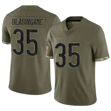 Nike Khari Blasingame Men's Limited Chicago Bears Olive 2022 Salute To Service Jersey