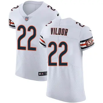 Nike Kindle Vildor Men's Elite Chicago Bears White Vapor Untouchable Jersey