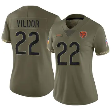 Nike Kindle Vildor Women's Limited Chicago Bears Olive 2022 Salute To Service Jersey