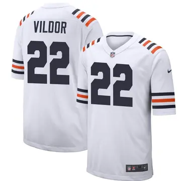 Nike Kindle Vildor Youth Game Chicago Bears White Alternate Classic Jersey