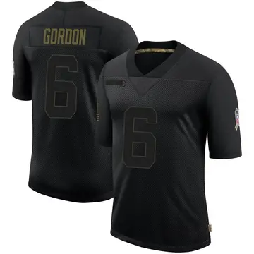 Nike Kyler Gordon Men's Limited Chicago Bears Black 2020 Salute To Service Jersey