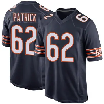 Nike Lucas Patrick Men's Game Chicago Bears Navy Team Color Jersey