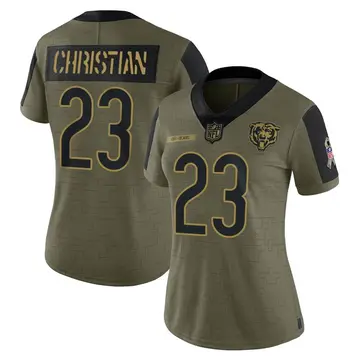 Nike Marqui Christian Women's Limited Chicago Bears Olive 2021 Salute To Service Jersey