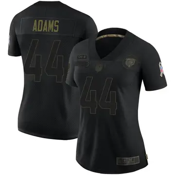 Nike Matthew Adams Women's Limited Chicago Bears Black 2020 Salute To Service Jersey