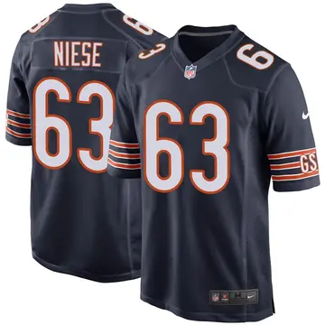 Nike Michael Niese Men's Game Chicago Bears Navy Team Color Jersey