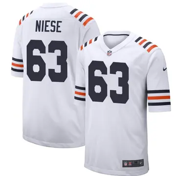 Nike Michael Niese Men's Game Chicago Bears White Alternate Classic Jersey