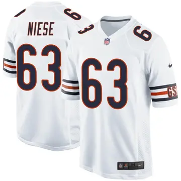 Nike Michael Niese Men's Game Chicago Bears White Jersey