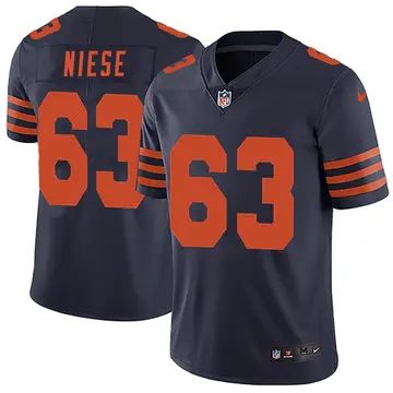Nike Michael Niese Men's Limited Chicago Bears Navy Blue Alternate Vapor Untouchable Jersey