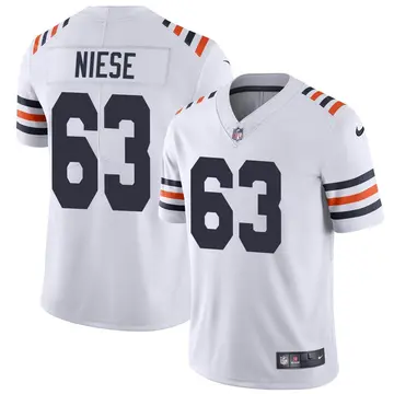 Nike Michael Niese Men's Limited Chicago Bears White Alternate Classic Vapor Jersey