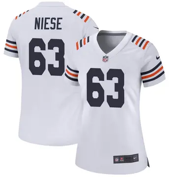 Nike Michael Niese Women's Game Chicago Bears White Alternate Classic Jersey