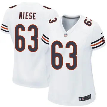 Nike Michael Niese Women's Game Chicago Bears White Jersey