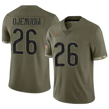 Nike Michael Ojemudia Men's Limited Chicago Bears Olive 2022 Salute To Service Jersey