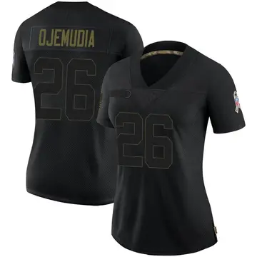 Nike Michael Ojemudia Women's Limited Chicago Bears Black 2020 Salute To Service Jersey