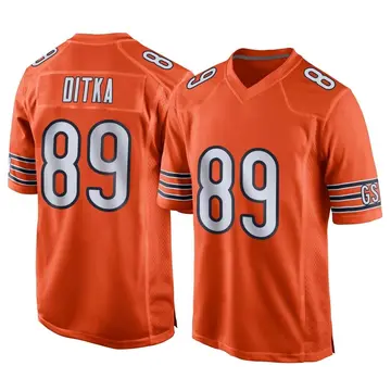 Nike Mike Ditka Men's Game Chicago Bears Orange Alternate Jersey
