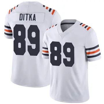 Nike Mike Ditka Men's Limited Chicago Bears White Alternate Classic Vapor Jersey