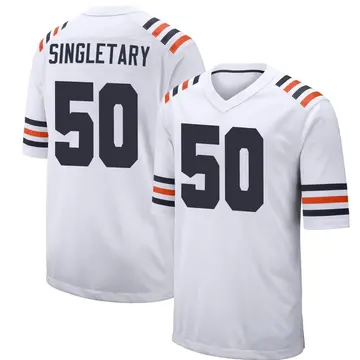Nike Mike Singletary Men's Game Chicago Bears White Alternate Classic Jersey