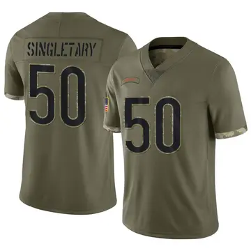 Nike Mike Singletary Men's Limited Chicago Bears Olive 2022 Salute To Service Jersey