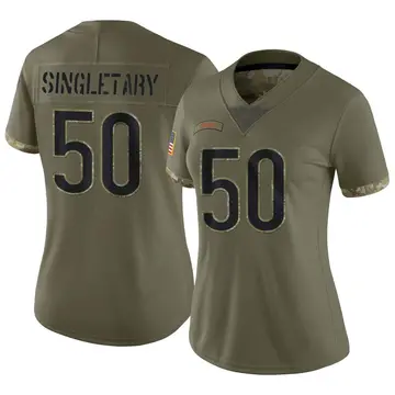 Nike Mike Singletary Women's Limited Chicago Bears Olive 2022 Salute To Service Jersey