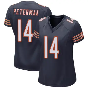 Nike Nathan Peterman Women's Game Chicago Bears Navy Team Color Jersey