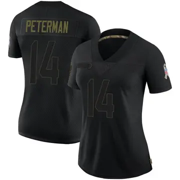 Nike Nathan Peterman Women's Limited Chicago Bears Black 2020 Salute To Service Jersey