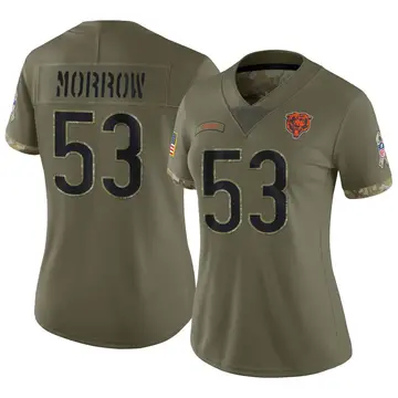 Nike Nicholas Morrow Women's Limited Chicago Bears Olive 2022 Salute To Service Jersey