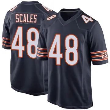 Nike Patrick Scales Men's Game Chicago Bears Navy Team Color Jersey