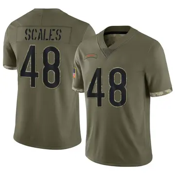 Nike Patrick Scales Men's Limited Chicago Bears Olive 2022 Salute To Service Jersey