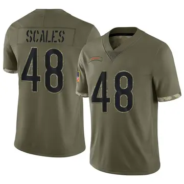 Nike Patrick Scales Youth Limited Chicago Bears Olive 2022 Salute To Service Jersey