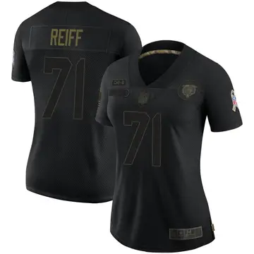 Nike Riley Reiff Women's Limited Chicago Bears Black 2020 Salute To Service Jersey