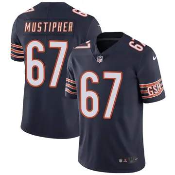 Nike Sam Mustipher Men's Limited Chicago Bears Navy Team Color Vapor Untouchable Jersey