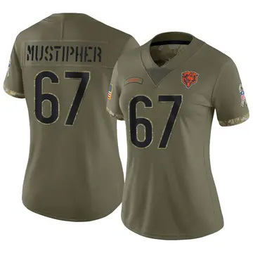 Nike Sam Mustipher Women's Limited Chicago Bears Olive 2022 Salute To Service Jersey