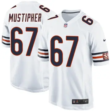 Nike Sam Mustipher Youth Game Chicago Bears White Jersey
