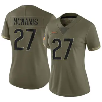 Nike Sherrick McManis Women's Limited Chicago Bears Olive 2022 Salute To Service Jersey