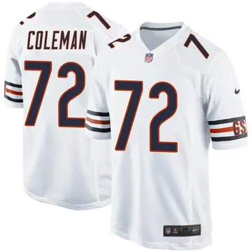Nike Shon Coleman Youth Game Chicago Bears White Jersey