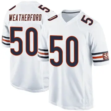 Nike Sterling Weatherford Men's Game Chicago Bears White Jersey