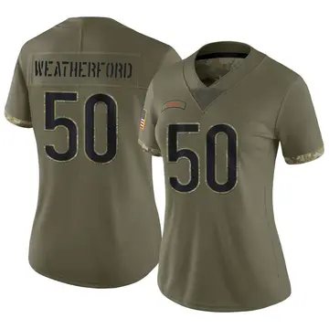 Nike Sterling Weatherford Women's Limited Chicago Bears Olive 2022 Salute To Service Jersey