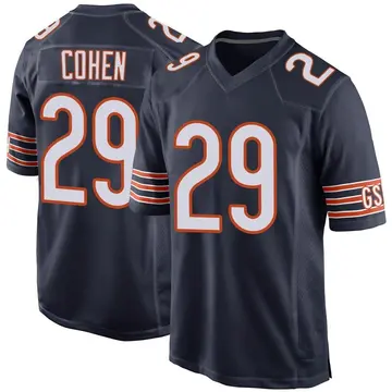 Nike Tarik Cohen Men's Game Chicago Bears Navy Team Color Jersey