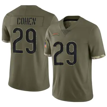 Nike Tarik Cohen Men's Limited Chicago Bears Olive 2022 Salute To Service Jersey