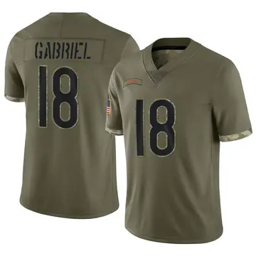 Nike Taylor Gabriel Men's Limited Chicago Bears Olive 2022 Salute To Service Jersey