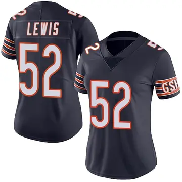 Nike Terrell Lewis Women's Limited Chicago Bears Navy Team Color Vapor Untouchable Jersey