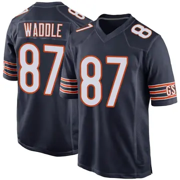 Nike Tom Waddle Men's Game Chicago Bears Navy Team Color Jersey