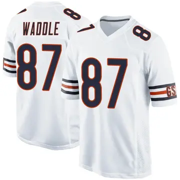 Nike Tom Waddle Men's Game Chicago Bears White Jersey