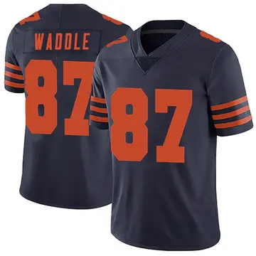 Nike Tom Waddle Men's Limited Chicago Bears Navy Blue Alternate Vapor Untouchable Jersey