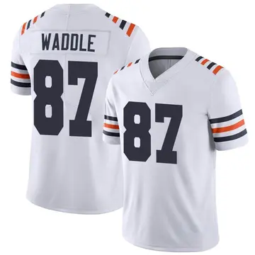 Nike Tom Waddle Men's Limited Chicago Bears White Alternate Classic Vapor Jersey