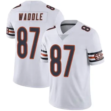 Nike Tom Waddle Men's Limited Chicago Bears White Vapor Untouchable Jersey