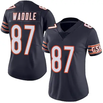 Nike Tom Waddle Women's Limited Chicago Bears Navy Team Color Vapor Untouchable Jersey