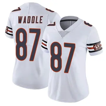 Nike Tom Waddle Women's Limited Chicago Bears White Vapor Untouchable Jersey