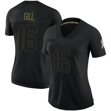Nike Trenton Gill Women's Limited Chicago Bears Black 2020 Salute To Service Jersey