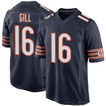 Nike Trenton Gill Youth Game Chicago Bears Navy Team Color Jersey
